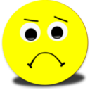 download Sad Smiley Pink Emoticon clipart image with 90 hue color