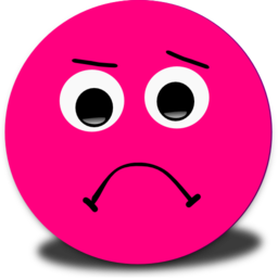 Sad Smiley Pink Emoticon