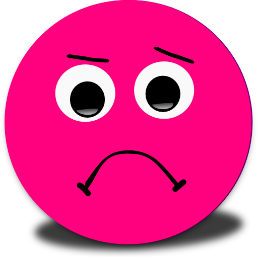 Sad Smiley Pink Emoticon