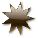 download Shiny Star clipart image with 180 hue color