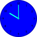 download Clock clipart image with 180 hue color