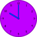 download Clock clipart image with 225 hue color