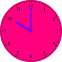 download Clock clipart image with 270 hue color