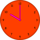 download Clock clipart image with 315 hue color