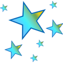 download Stars clipart image with 270 hue color