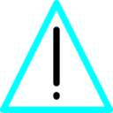 download Warning Sign clipart image with 180 hue color