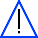 download Warning Sign clipart image with 225 hue color