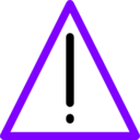 download Warning Sign clipart image with 270 hue color