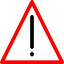 download Warning Sign clipart image with 0 hue color