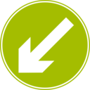 download Roadsign Keep Left clipart image with 225 hue color