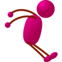 download Stickman clipart image with 135 hue color