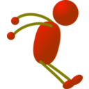 download Stickman clipart image with 180 hue color