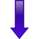 download Arrow Down Cyan clipart image with 90 hue color