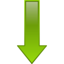 download Arrow Down Cyan clipart image with 270 hue color
