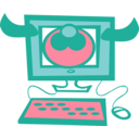 download Cow Computer clipart image with 315 hue color