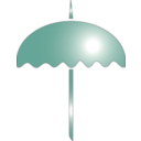 download Umbrella Icon clipart image with 225 hue color
