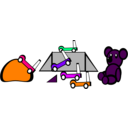 download Toy Car clipart image with 270 hue color