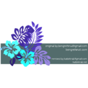 download Hibiscus Remixed clipart image with 180 hue color