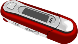 A Red Old Style Mp3 Player