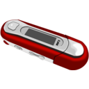 download A Red Old Style Mp3 Player clipart image with 0 hue color
