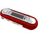 A Red Old Style Mp3 Player