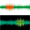download Two Waveforms clipart image with 45 hue color