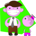 download Dad And Son clipart image with 270 hue color