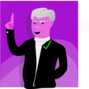 download Speaking Man clipart image with 270 hue color