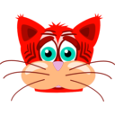 download Sad Tiger Cat clipart image with 315 hue color