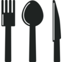 download Kitchen Icon Knife Spoon Fork clipart image with 180 hue color