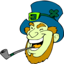 download Laughing Leprechaun clipart image with 45 hue color