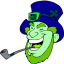 download Laughing Leprechaun clipart image with 90 hue color