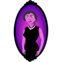 download Women Portrait In Red clipart image with 270 hue color