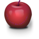 download Photorealistic Green Apple clipart image with 270 hue color
