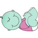 download Baby Boy Lying clipart image with 135 hue color