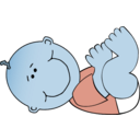 download Baby Boy Lying clipart image with 180 hue color