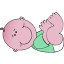 download Baby Boy Lying clipart image with 315 hue color