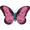 download Butterfly clipart image with 135 hue color