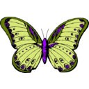 download Butterfly clipart image with 225 hue color