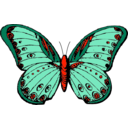 download Butterfly clipart image with 315 hue color