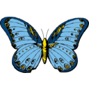 download Butterfly clipart image with 0 hue color