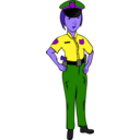 download Woman Police Officer clipart image with 225 hue color