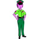 download Woman Police Officer clipart image with 270 hue color