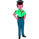 download Woman Police Officer clipart image with 315 hue color
