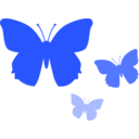 download Butterflies clipart image with 180 hue color