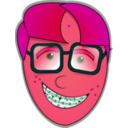 download Nerd Guy Head clipart image with 315 hue color