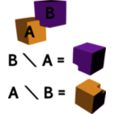 download Difference Of Two Cubes clipart image with 135 hue color