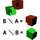 download Difference Of Two Cubes clipart image with 225 hue color