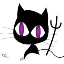 download Wicked Cat clipart image with 180 hue color