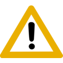 download Warning Sign clipart image with 45 hue color